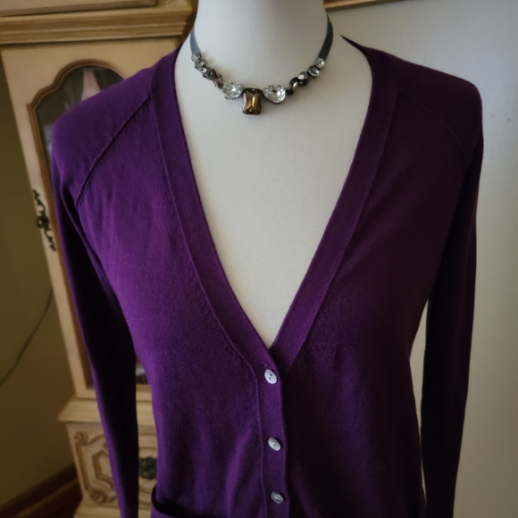 A/X ARMANI EXCHANGE | PURPLE CARDIGAN - Picture 3 of 14